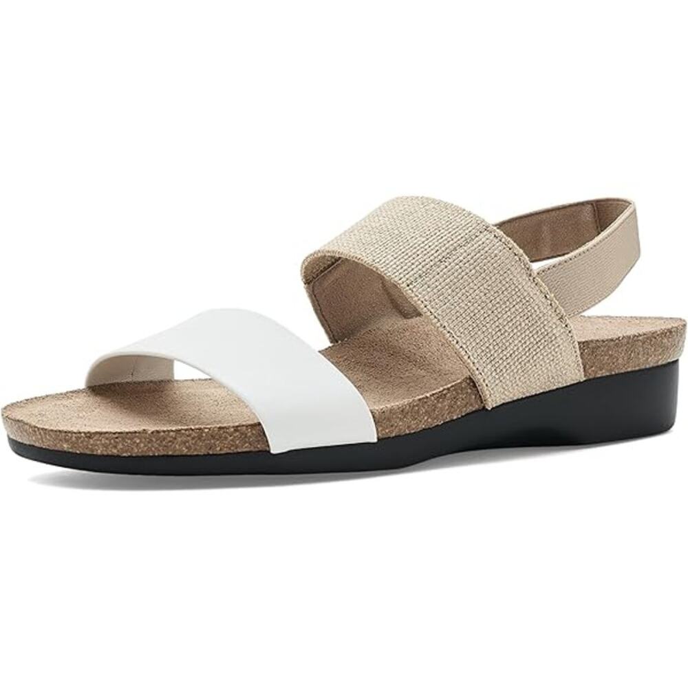 Munro Pisces Slingback Walking Sandals Open Toe White Natural Womens US 6.5 NWT